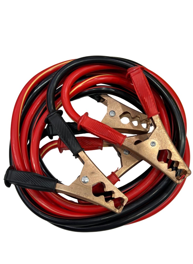 رويال - كابل معزز للسيارة شديد التحمل 1500 أمبير 3 متر 1.5 جرام، كابلات توصيل سلك طاقة معززة للبطارية، كابلات معززة للسيارات لبدء تشغيل البطاريات الميتة أو الضعيفة مع حقيبة حمل (أحمر وأسود) - Image 2