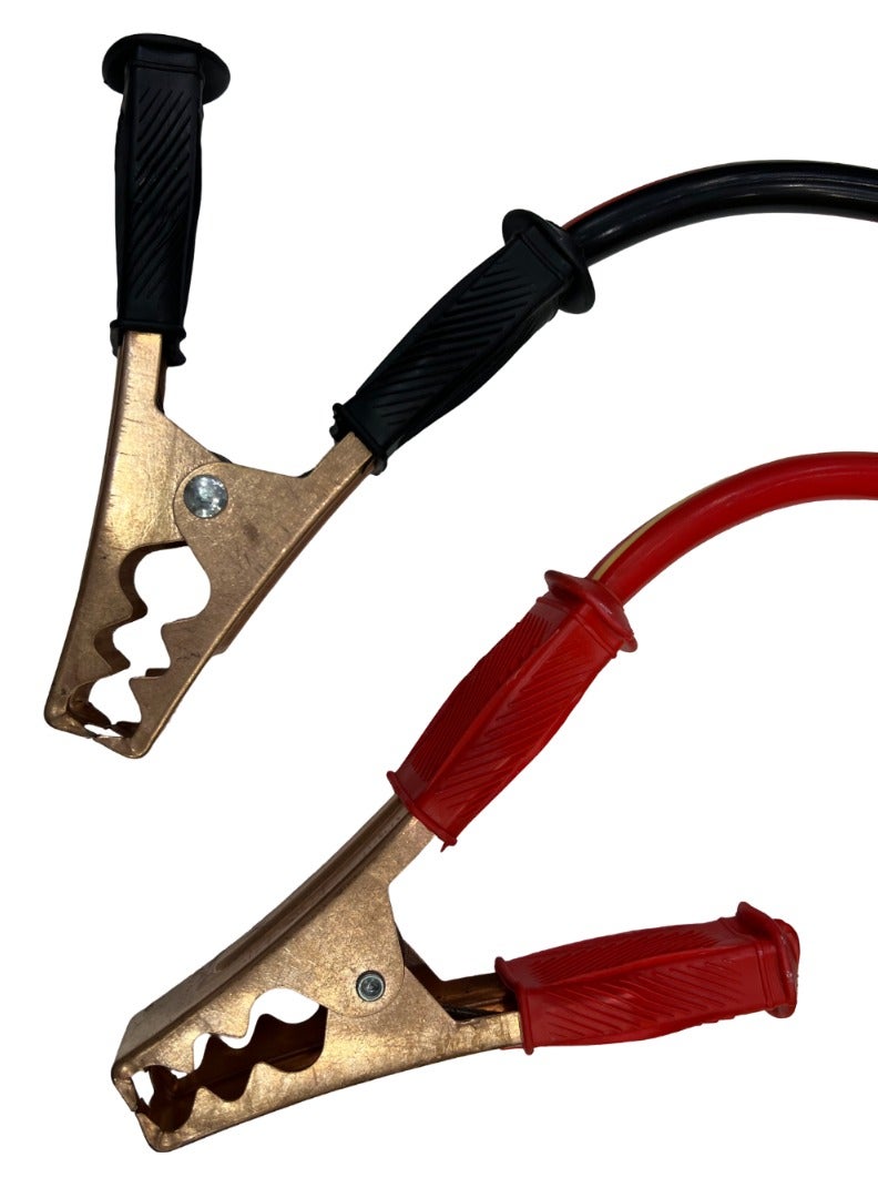 رويال - كابل معزز للسيارة شديد التحمل 1500 أمبير 3 متر 1.5 جرام، كابلات توصيل سلك طاقة معززة للبطارية، كابلات معززة للسيارات لبدء تشغيل البطاريات الميتة أو الضعيفة مع حقيبة حمل (أحمر وأسود) - Image 3