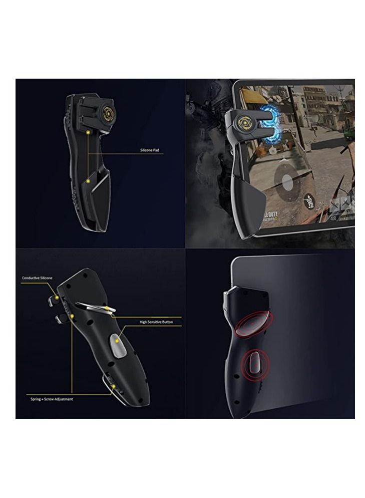 Tablet Game Joystick Trigger Handle 6 Finger L1 R1 Shooter Fire Aim Button Controller Fits for iPad Android Tablet PUBG Game Accessories  - Image 4