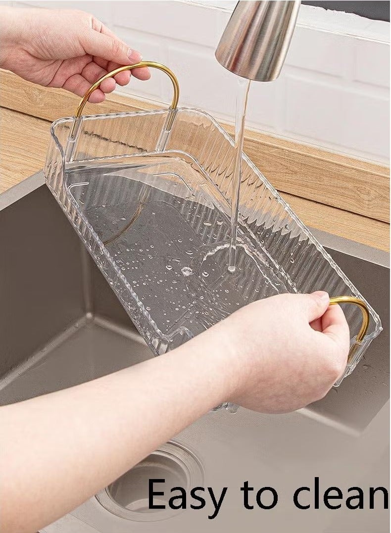 2 Tier-Glod Acrylic Bathroom Countertop Organizer Vanity Counter Organizer Shelf Spice Rack Organizer for Kitchen - Luxury Style Easy to Assemble Higher Layer Spacing Brand Service Great Gift - Image 5