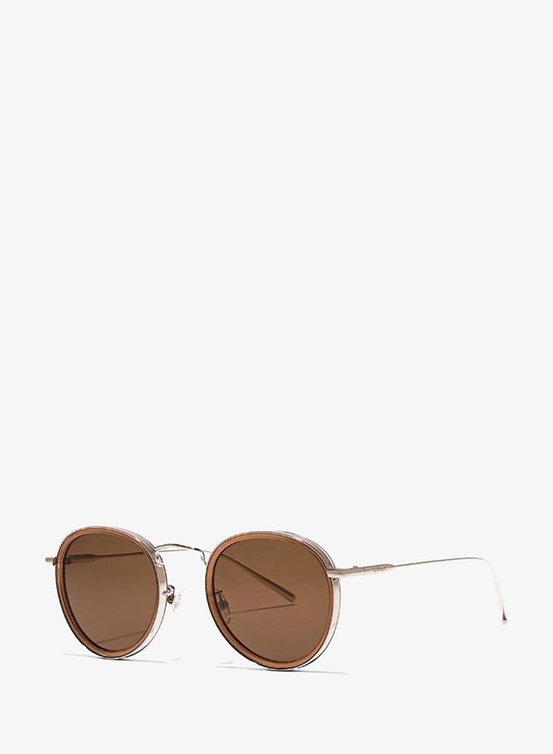 30Sundays MOD SQUAD,Women Sunglasses, Round Sunglasses, UV Protection: UV400 (Beige,Brown) - Image 1