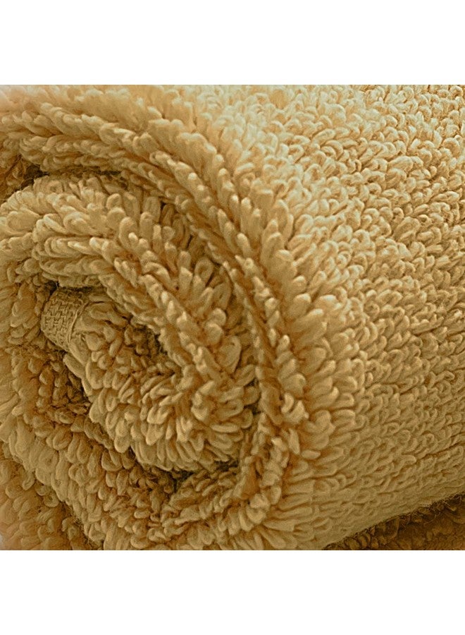 SPREAD SPAIN SPREAD SPAIN 100% Cotton Face Towel, Roman Face Towel Set of 2, 600 GSM, Super Absorbent, Soft & Quick Dry Towels for Gym, Sports, Travel, Suitable for Acne Prone Skin (30x30cm, Gold) - Image 2