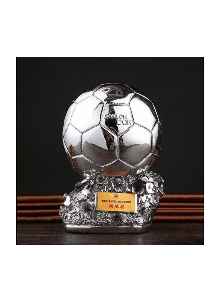 Generic - 1 PCS MVP Player Competition Trophy Customization Fan Supplies Resin World Cup Football Trophy silver - Image 1