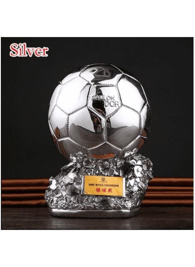 Generic - 1 PCS MVP Player Competition Trophy Customization Fan Supplies Resin World Cup Football Trophy silver - Image 1