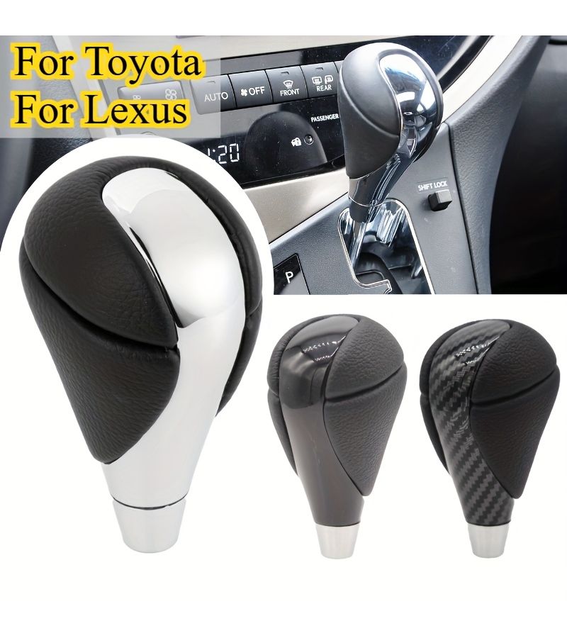 Bright Black Universal Car Gear Shift Knob 8mm Thread Automatic Lever Replacement - Image 1
