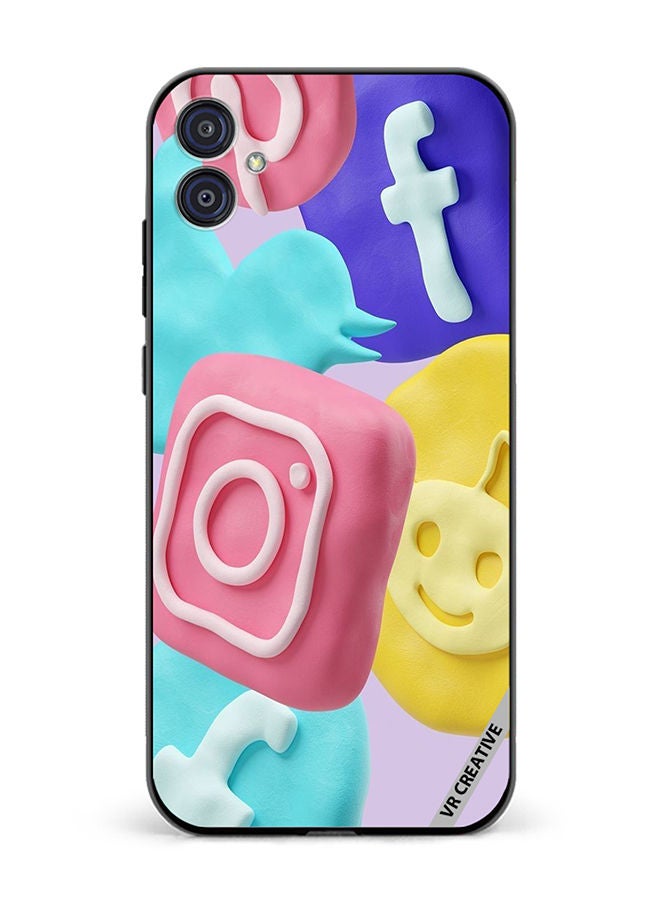 VR CREATIVE Protective Case Cover For Samsung Galaxy M04/F04 Icon Design Multicolour - Image 1