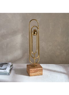 هوم بوكس قطعة ديكور من المعدن والخشب من ليف - 10x10x43 سم  - Image 1