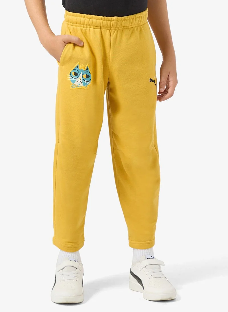 بوما بنطلون رياضي مطبوع برسومات قطة للأطفال