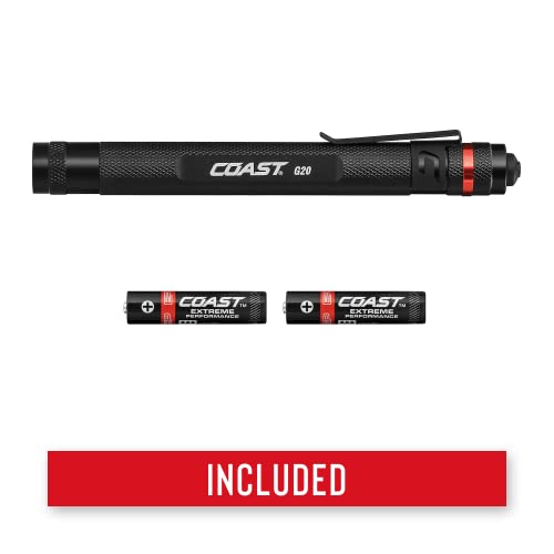 Coast G20 Inspection Beam LED Penlight with Adjustable Pocket Clip and Consistent Edge-To-Edge Brightness, Black, 54 lumens,1 Pack - Image 5
