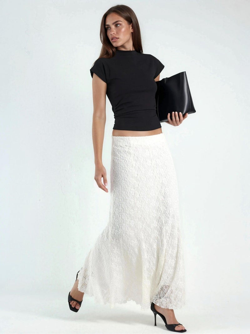 HICCUP High Waist Lace Maxi Skirt - Image 1