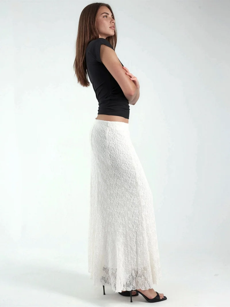 HICCUP High Waist Lace Maxi Skirt