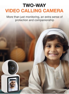Sekyo Sekyo Smart Video Calling Baby Monitor Camera with Screen - 1 Click Call, Two-Way Video Calling, 360° View | Motion Sensor, Night Vision, App Alert Indoor Pet Monitoring, Ideal for Baby Monitor, Pet Camera  - Image 2