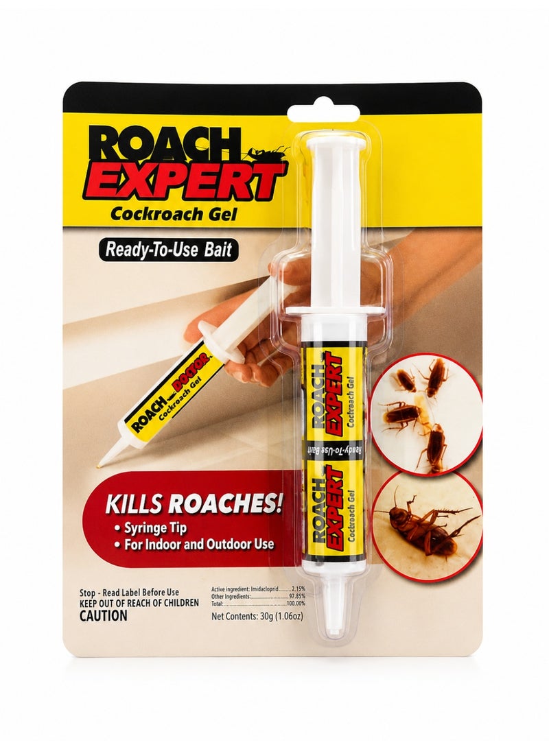 ROACH EXPERT Cockroach Gel Bait, Ready-to-Use German Roach Killer, 30g - Image 1