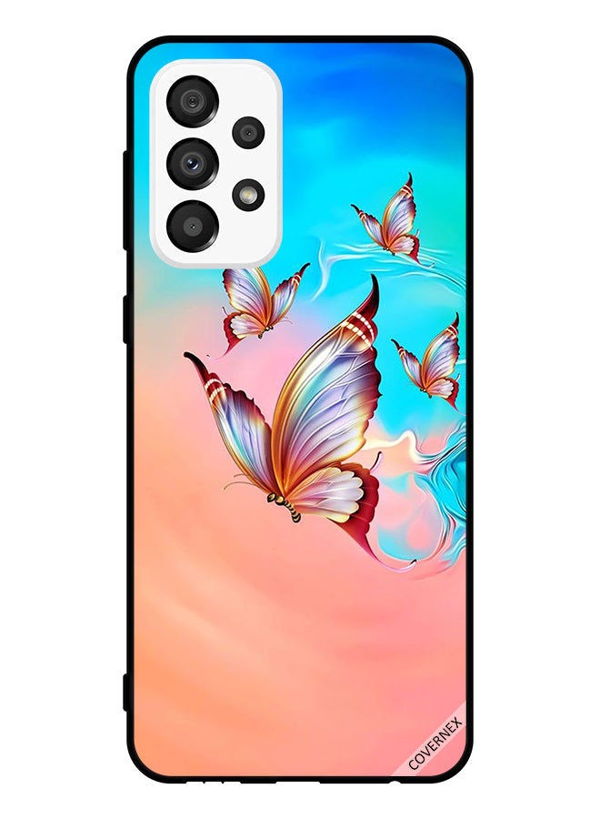 Covernex Protective Case Cover For Samsung Galaxy A33 5G Butterflies Flying Over Paint Color - Image 1