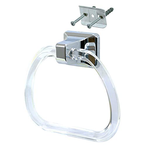 EZ-FLO 15232 Bathroom Towel Ring with Concealed Screw, Chrome - Image 1