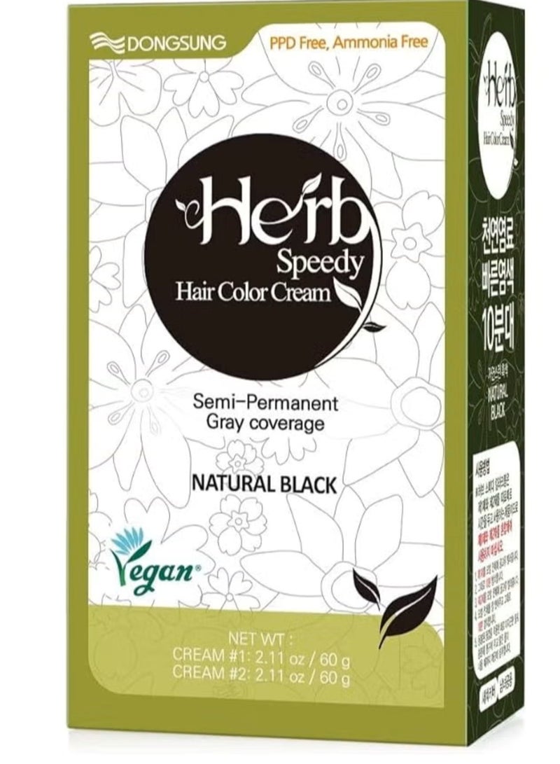 Herb Speedy Color Cream - Natural Black - Image 1