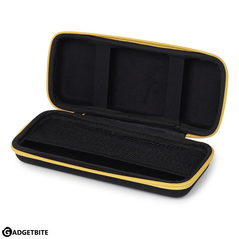 GadgetBite Portable Electronic Accessories Organizer - Travel-Friendly EVA Pouch for Vlogging Camera, USB Cables, Power Banks, Adapters, Hard Disks, and More (Yellow) - Image 4