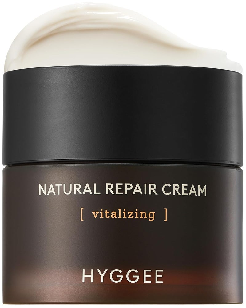hyggee Natural Repair Cream  Vegan Red Ginseng  Peptides Nourishing Moisturizer for Enhanced Elasticity and Vitality  Anti Aging Firming Hydrating Face Cream for Rough and Dry Skin 169oz