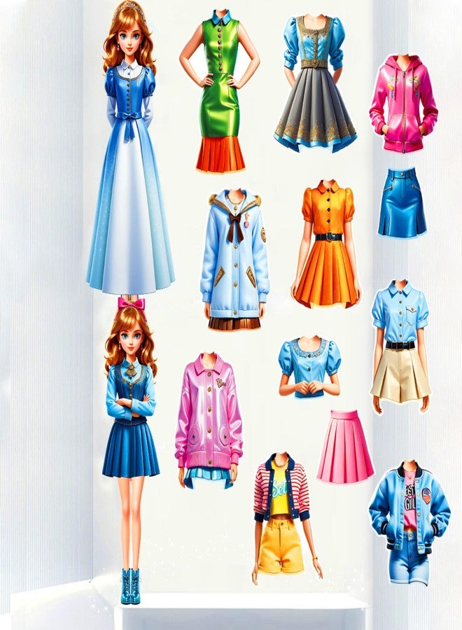 Daniel Axel Magnetic Dress Up Paper Doll,Magnet Princess Dress Up Dolls for Girls Ages 4-7 Kids,Travel Activities Road Trip Car Ride Interactive Learning Created Imagine Set Birthday Gift (J Set) - Image 5