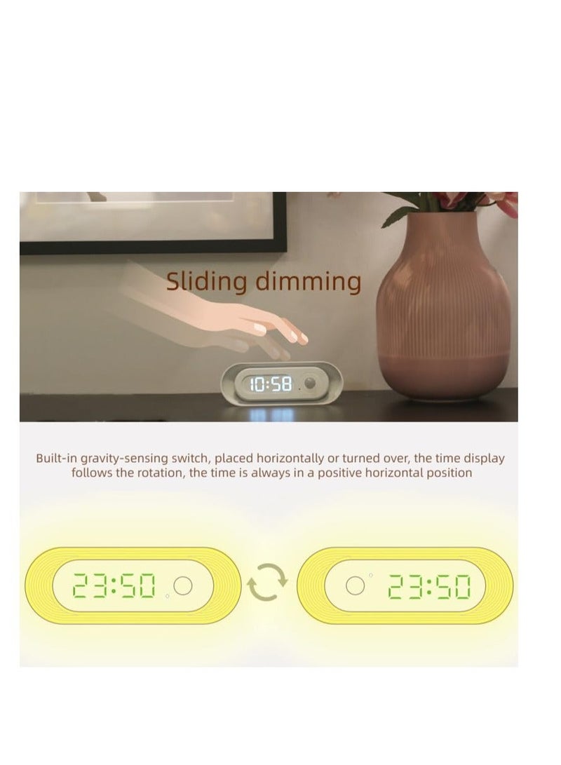 NIBEMINENT Human Body Sensor Light,Time Display,Motion Night Lights Wall Lamps,Sliding dimming,Magnetic adsorption, Cold and Warm Light Switch,for Hallway, Closet,Bedside  - Image 3
