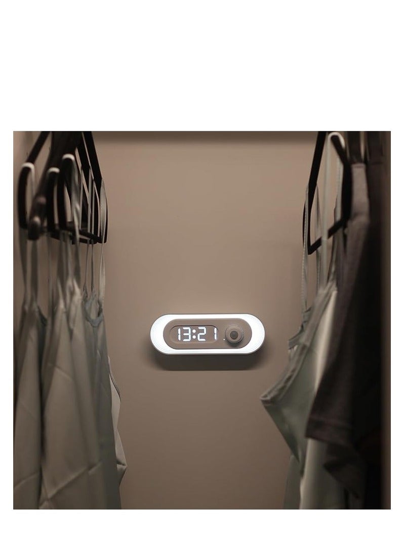 NIBEMINENT Human Body Sensor Light,Time Display,Motion Night Lights Wall Lamps,Sliding dimming,Magnetic adsorption, Cold and Warm Light Switch,for Hallway, Closet,Bedside  - Image 5