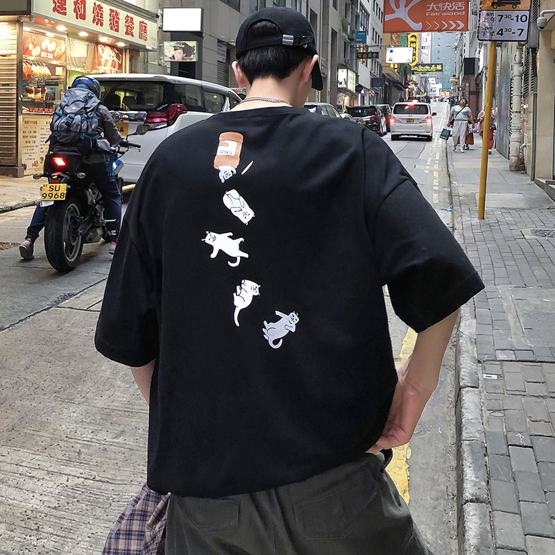 Ins Super Popular European and American Fashion Brand Short-sleeved T-shirt Men's Teenager Fashion T-shirt Base Top Couple's Half-sleeved Shirt - Image 3