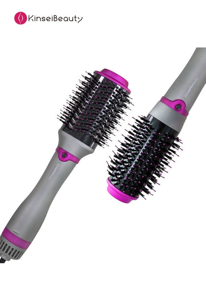 KinseiBeauty 4-In-1 Hot Air Brush, 1200W Electric Hair Dryer Brush with 2 Heads, Hair Styler and Volumizer  - Image 4