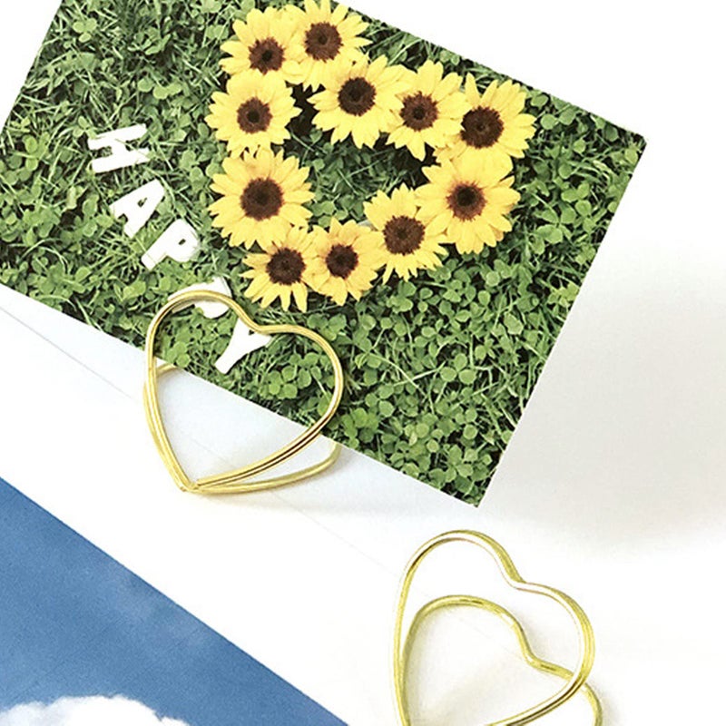 Triangular Heart Shaped Metal Paper Clips 30Pcs Rustproof for School Office File Classification - Image 5