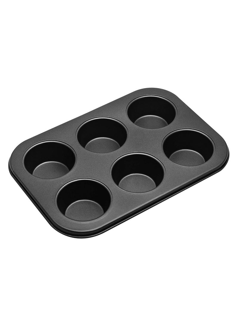 CC Bin Shihon Vezza Non Stick Carbon Steel Cup Cake Muffin Tray Baking Mould 6 Cavity Muffin Baking pan  - Image 2