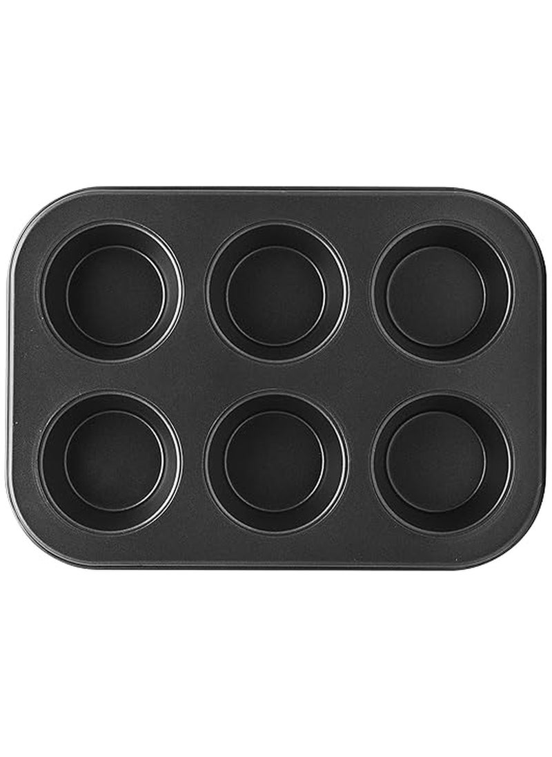 CC Bin Shihon Vezza Non Stick Carbon Steel Cup Cake Muffin Tray Baking Mould 6 Cavity Muffin Baking pan  - Image 3
