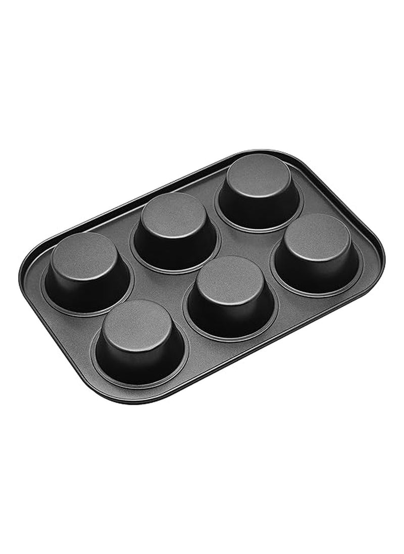 CC Bin Shihon Vezza Non Stick Carbon Steel Cup Cake Muffin Tray Baking Mould 6 Cavity Muffin Baking pan  - Image 4