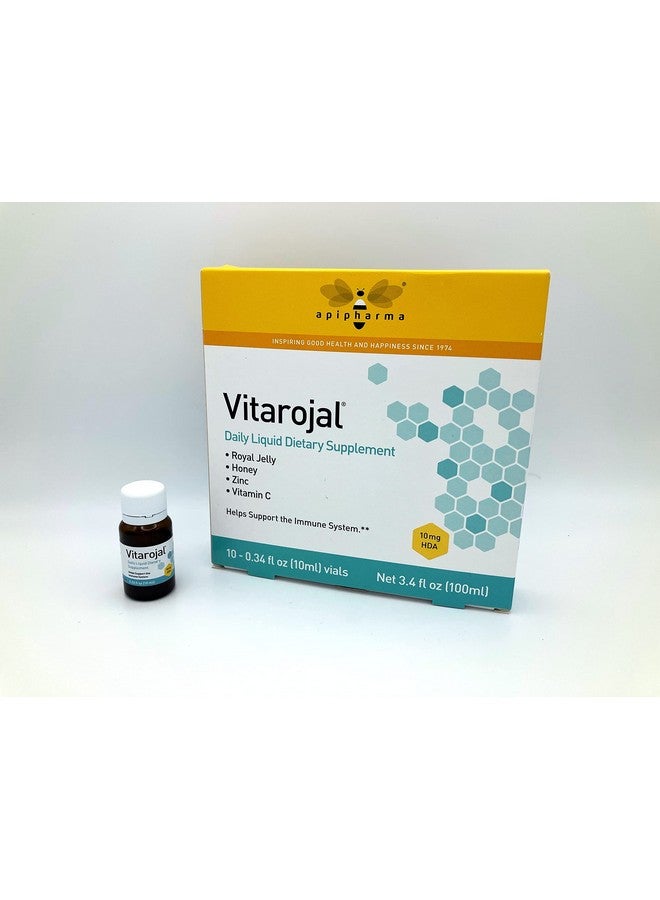 apipharma Vitarojal Royal Jelly - with Honey, Vitamin C, Zinc - Support Your Immune System, & Promotes Natural Energy and Wellness (10 Vials) - Image 3