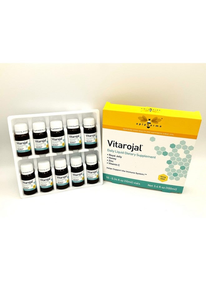 apipharma Vitarojal Royal Jelly - with Honey, Vitamin C, Zinc - Support Your Immune System, & Promotes Natural Energy and Wellness (10 Vials) - Image 4