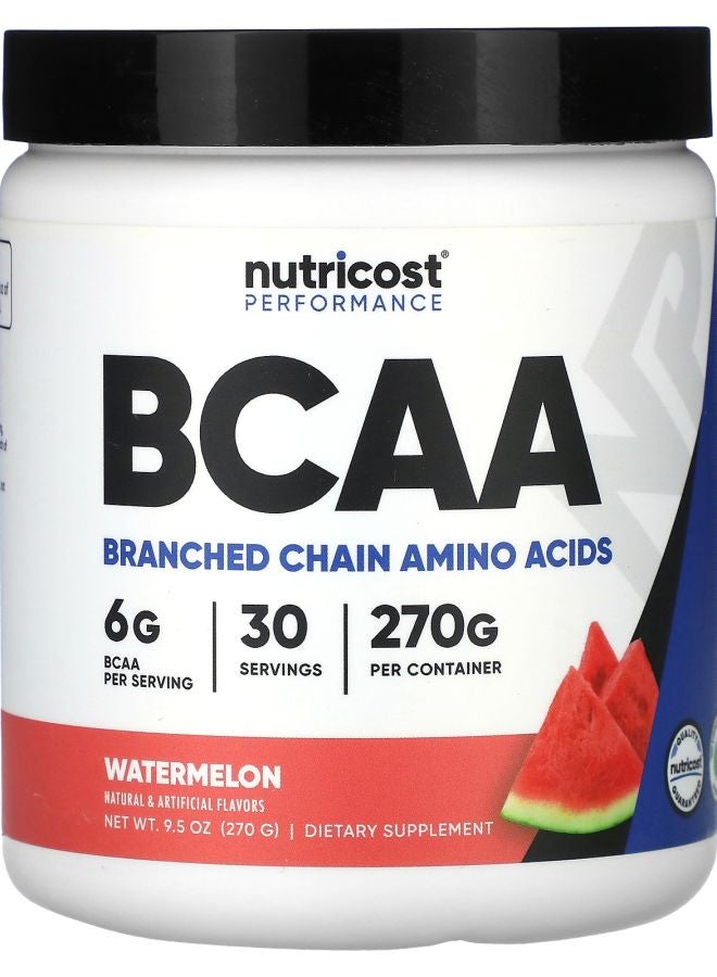 Nutricost Performance BCAA Watermelon 9.5 oz (270 g) - Image 1
