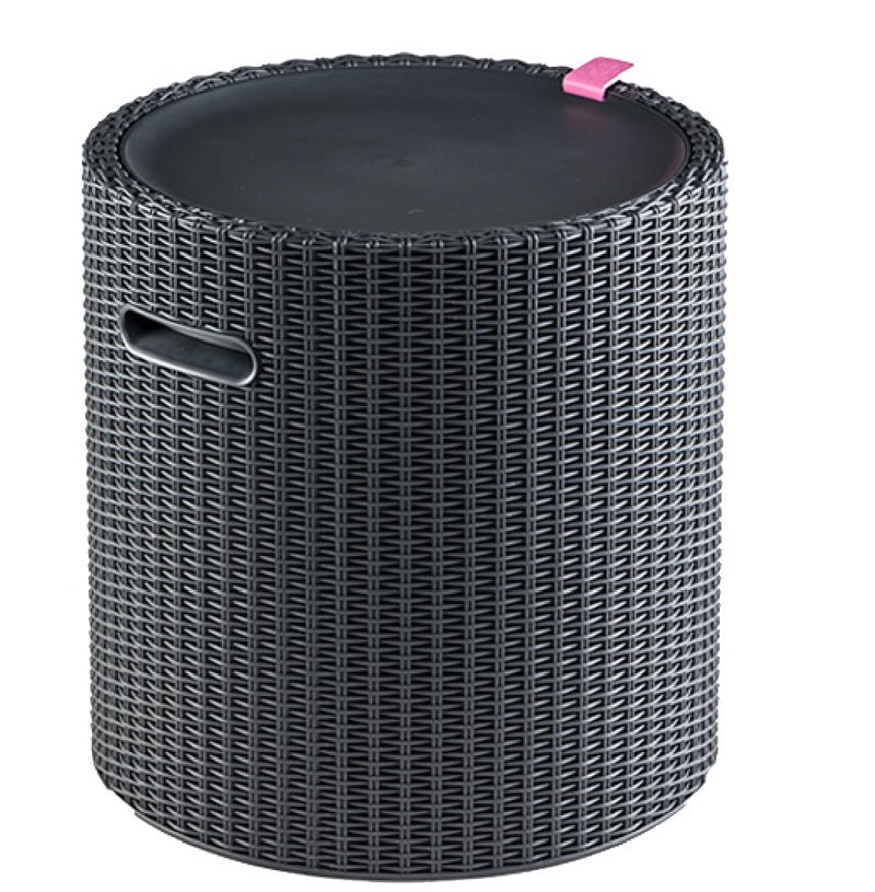 Keter Cool Side Table Cooler 3 in 1 Outdoor Patio Table and Ice Chest Storage, Ideal Hot Tub Table, Decor and Outdoor Patio Bar, Portable Bar, Graphite - Image 1