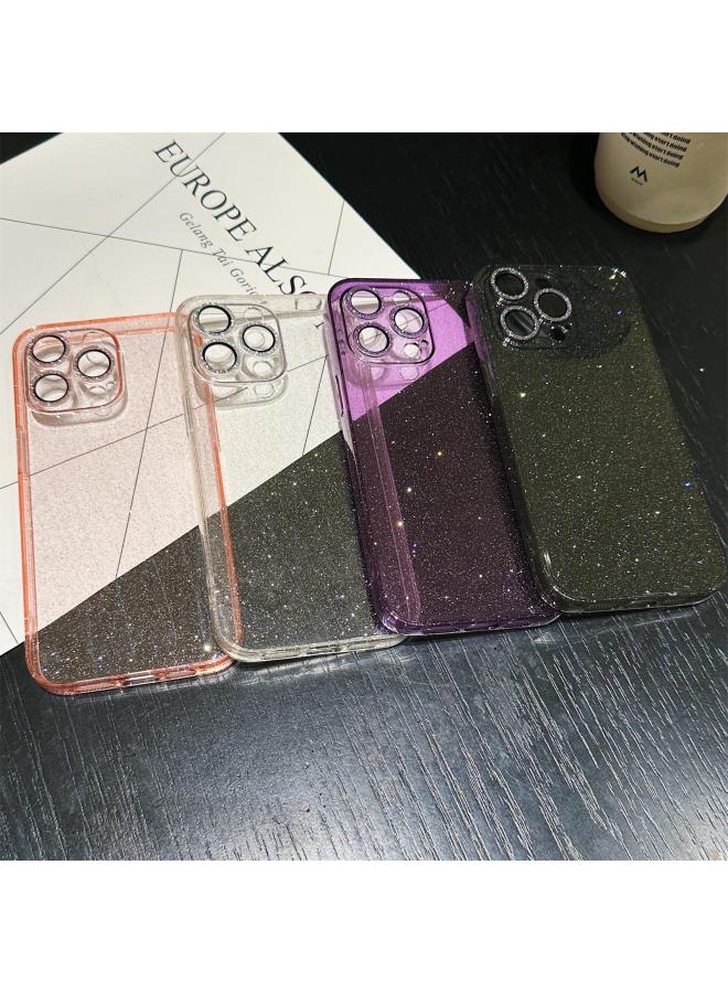 Fine Hole Lens Frame Suitable For Apple 14promax Mobile Phone Shell Glitter Transparent 15/14pro-Specifications:15promax - Image 1