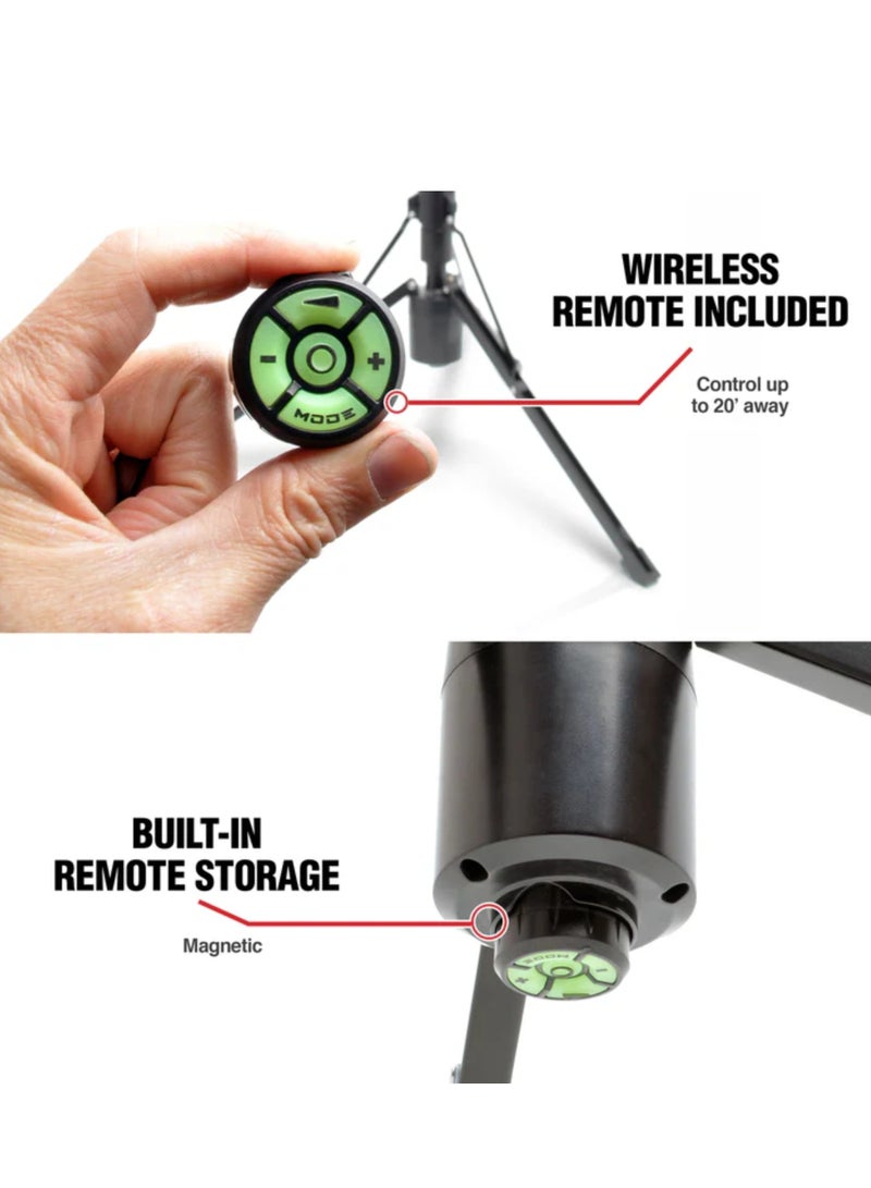 STKR Telescoping Rechargeable Area Light, 10 Foot extension, Remote Control, 2600 Lumens, Over-lander - Image 5