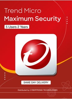 Trend Micro Trend Micro Maximum Security | 5 Users 2 Years | Digital License | Same-Day Delivery 