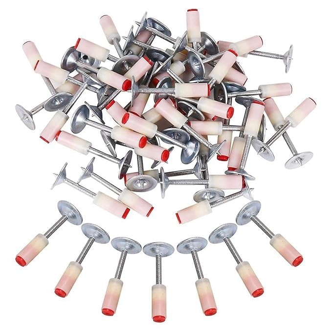 Nail Gun Manual Steel Nails 73mm Round Nails Wall Fastening Tool Nails for Nail Gun HandSteel Nail Concrete Ceiling Cable Ducts Fixing DeviceOnly 100 Nails - Image 1