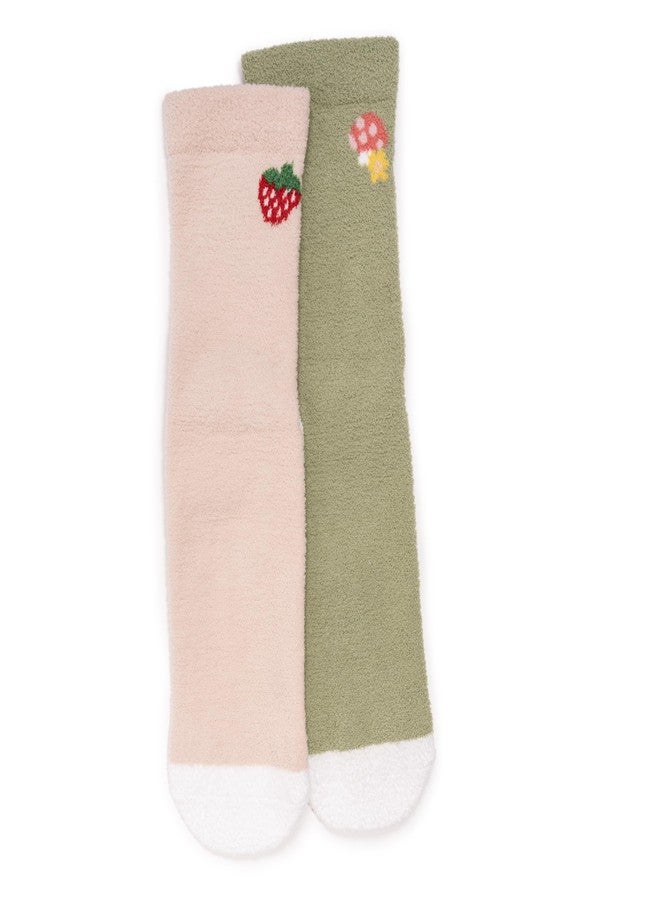 MUK LUKS جوارب ضغط مريحة للنساء من MUK LUKS، عبوة من قطعتين، مزودة بمادة مانعة للانزلاق، متعددة الألوان، مقاس واحد (6-10) - Image 1