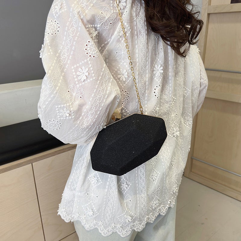Sequin Chain Celebrity Evening Bag Fashion Party All-Match Banquet Bag High-End Geometric Shoulder Bag - Image 4