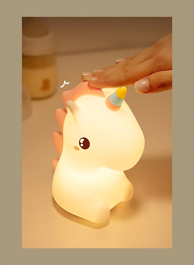 Pokanic Kids LED Night Light - Rechargeable Portable Silicone Lamp with Remote Control, Multi-Color USB Powered Cute Animal Nightlight for Bedroom, Baby, Toddler, Boys, Girls, Home Decor (Unicorn) - Image 5