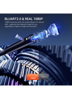 DEPSTECH Dual Lens Industrial Endoscope, 1080P Digital Borescope Inspection Camera, 7.9mm IP67 Waterproof Camera, Sewer Camera with 4.3" LCD Screen,7 LED Lights,16.5FT Semi-Rigid Cable,32GB Card-Black  - Image 3