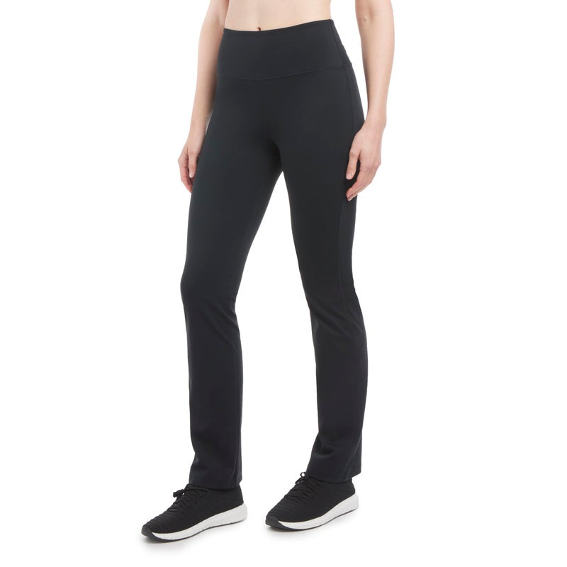 Danskin Womens Supersculpt Nylon Bootcut Yoga Pants Black Salt