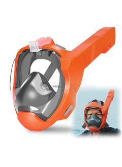 Generic Full Face Snorkel Mask for Adults Kids Snorkeling Gear with with Adjustable Straps Camera Mount 180 Degree Panoramic View Snorkel Set Anti-Fog Anti-Leak Dry Top Set for Beginner  - Image 1
