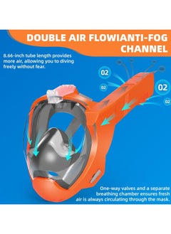 Generic Full Face Snorkel Mask for Adults Kids Snorkeling Gear with with Adjustable Straps Camera Mount 180 Degree Panoramic View Snorkel Set Anti-Fog Anti-Leak Dry Top Set for Beginner  - Image 5