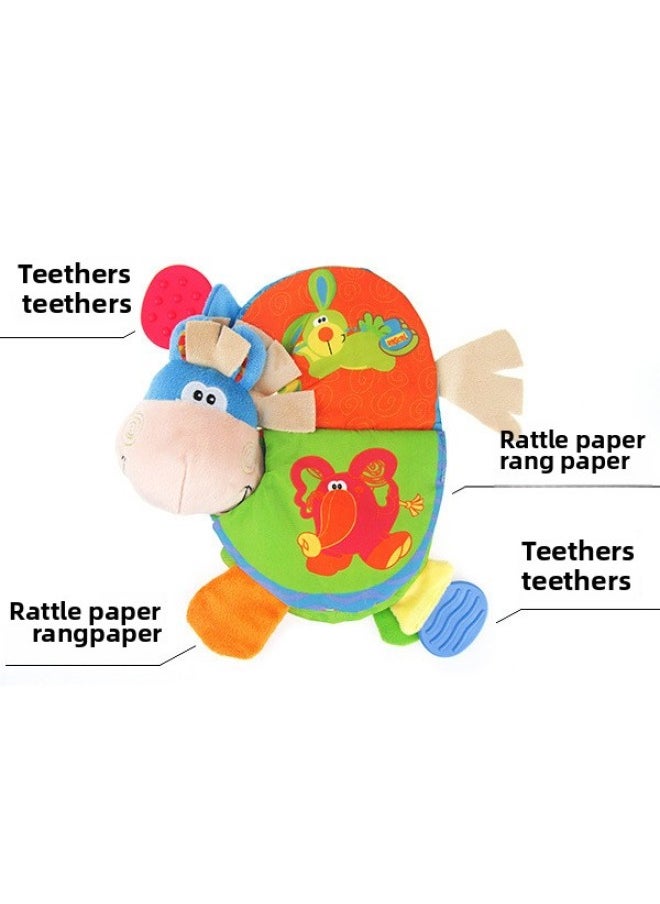 Baby Children's Toy Baby Early Education Cloth Book Tear Not To Rip Cloth Book Flower Enlightenment Toy Cloth Book Baby Toy-Specifications:Fawn Cloth Book  - Image 1