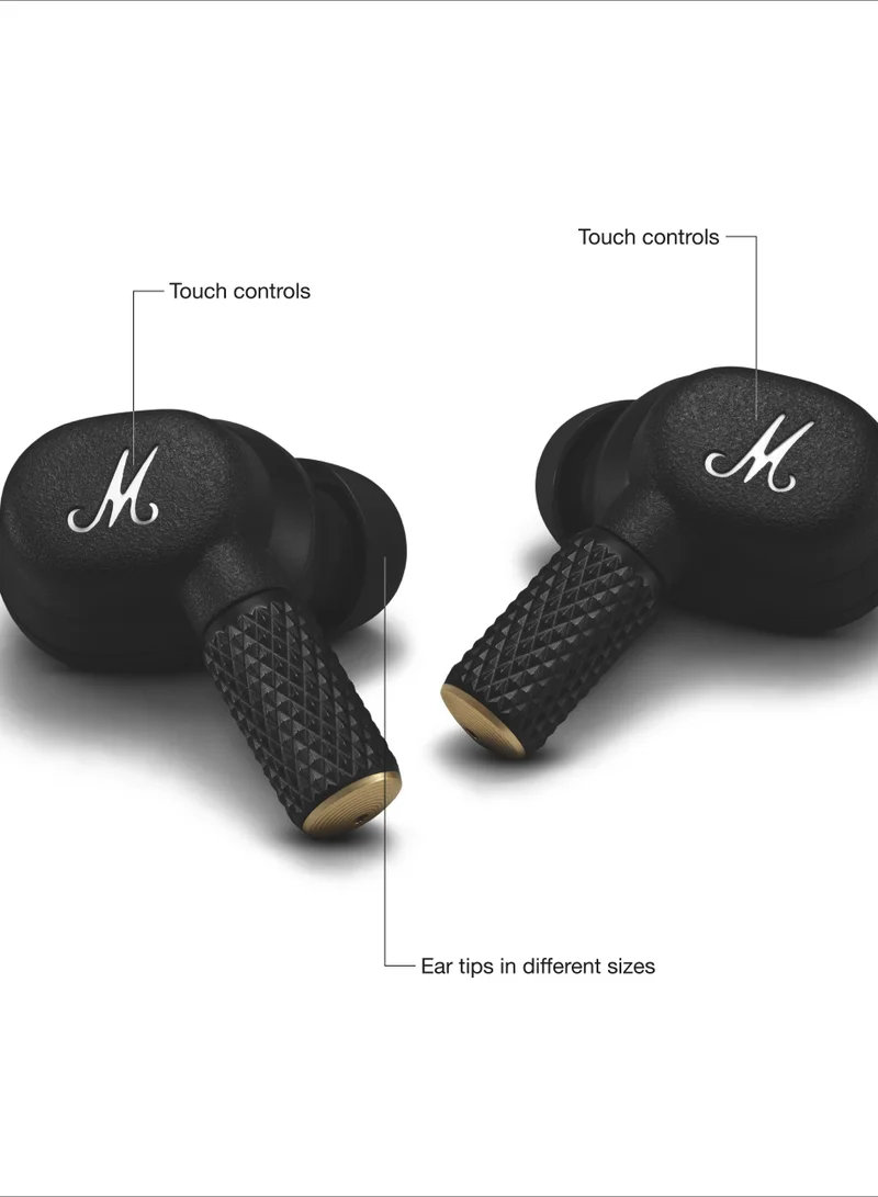 Marshall Motif II ANC - True Wireless Active Noise Cancelling Bluetooth Headphones, Earbuds, 30 hours playtime – Black