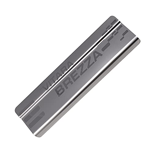 Galio GFX Car Door Sill Guard - Stainless Steel, Protects Painted Edges from Scuffs or Scratches Compatible with Brezza Set of 4Pcs (After-Market) Model - 2016 to 2019 - Image 3