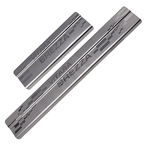 Galio GFX Car Door Sill Guard - Stainless Steel, Protects Painted Edges from Scuffs or Scratches Compatible with Brezza Set of 4Pcs (After-Market) Model - 2016 to 2019 - Image 4